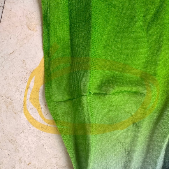 Ferragamo Silk Asymmetrical blue and Green Ombre Maxi Dress size M - Picture 11 of 16